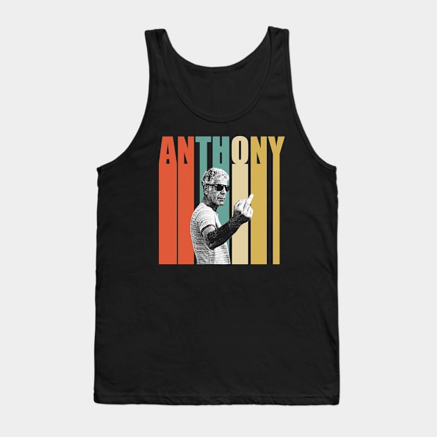 Retro Color Anthony Bourdain Tank Top by Gadingshopart